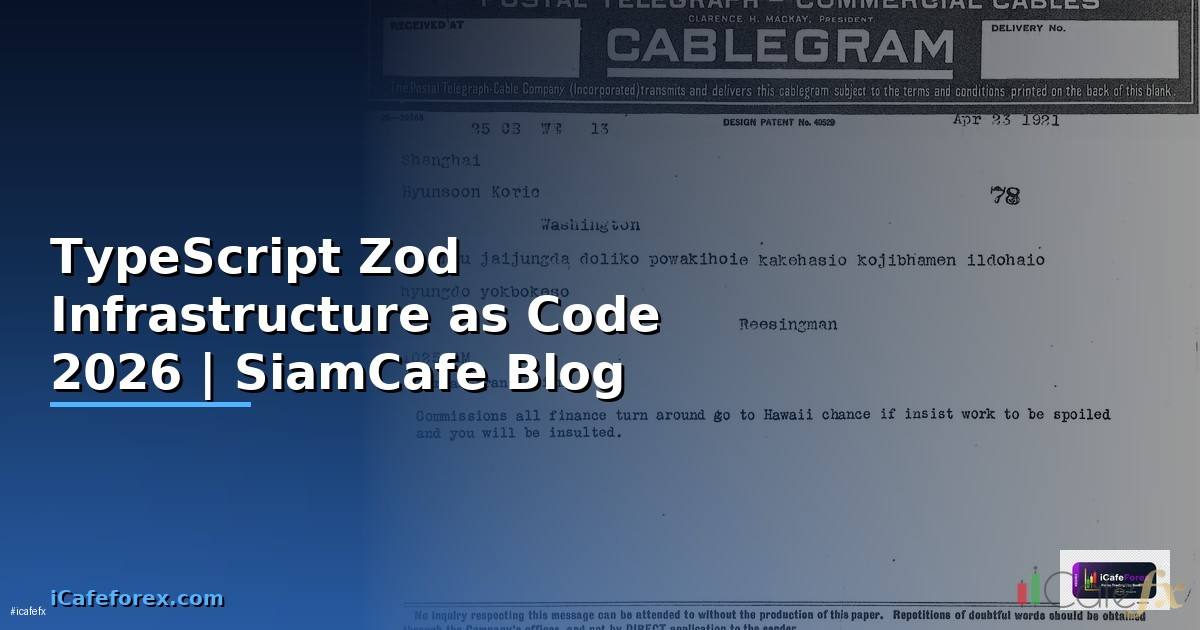 TypeScript Zod Infrastructure as Code — คู่มือฉบับสมบูรณ์ 2026