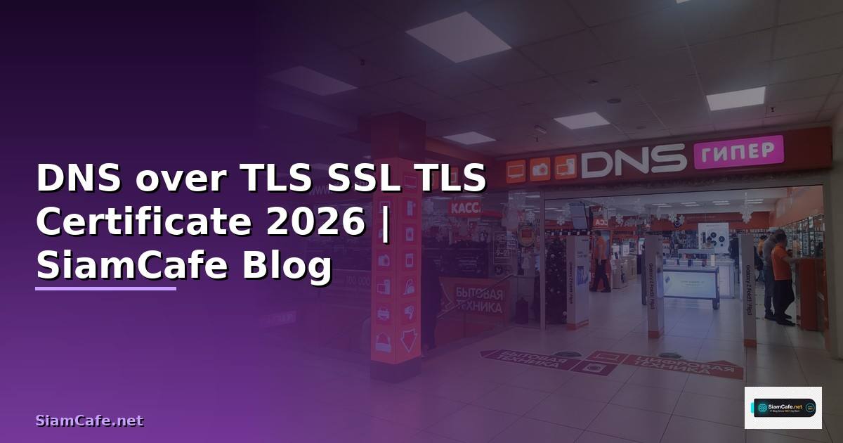 DNS over TLS SSL TLS Certificate
