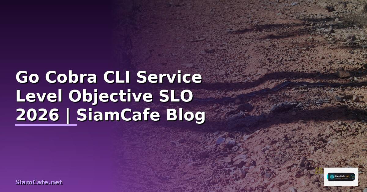 Go Cobra CLI Service Level Objective SLO — คู่มือฉบับสมบูรณ์ 2026