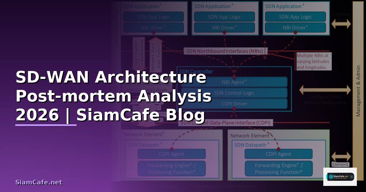 SD-WAN Architecture Post-mortem Analysis — คู่มือฉบับสมบูรณ์ 2026