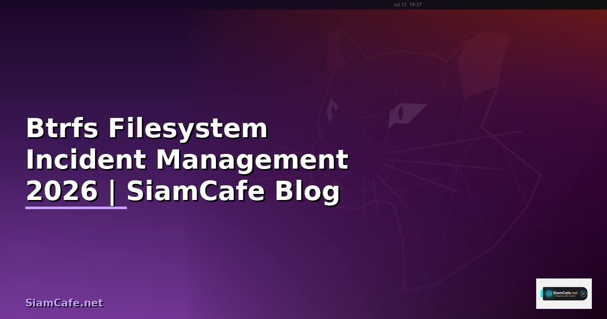 Btrfs Filesystem Incident Management