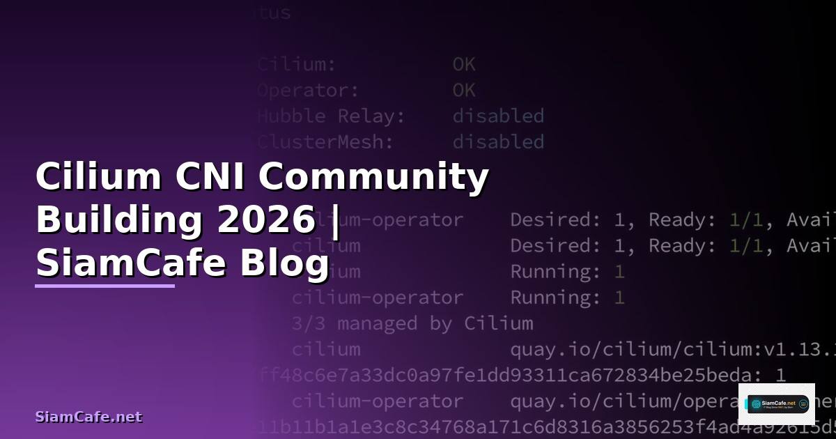 Cilium CNI Community Building