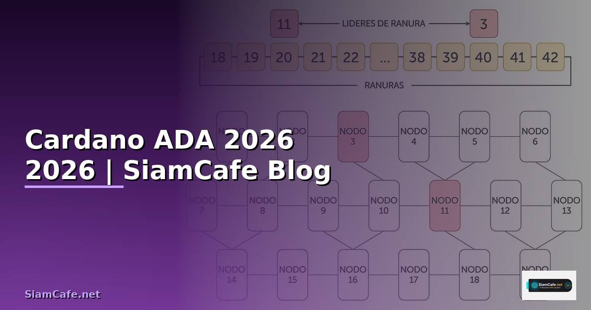 Cardano ADA — คู่มือฉบับสมบูรณ์ 2026