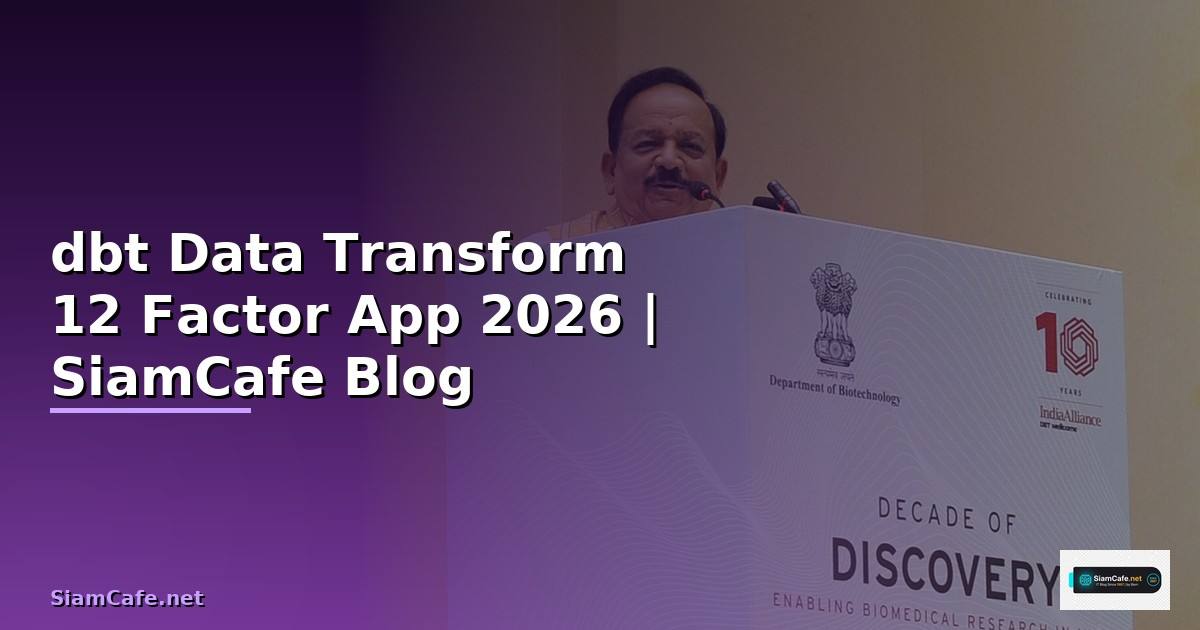 dbt Data Transform 12 Factor App