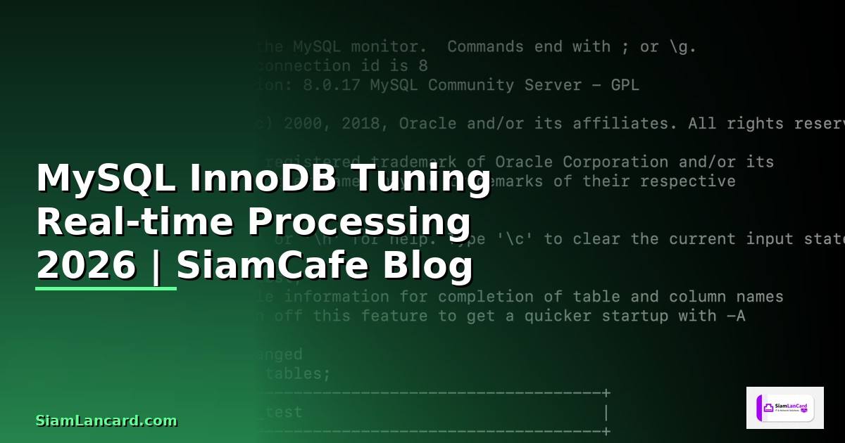 MySQL InnoDB Tuning Real-time Processing