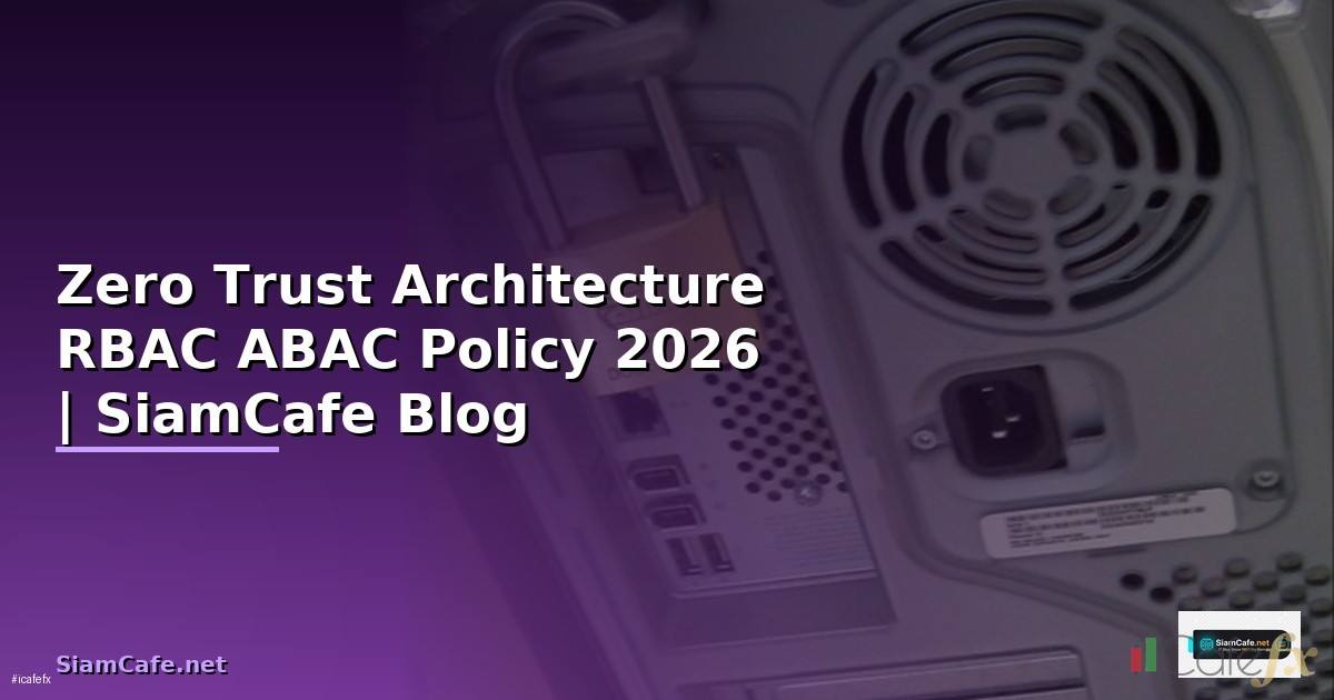 Zero Trust Architecture RBAC ABAC Policy — คู่มือฉบับสมบูรณ์ 2026
