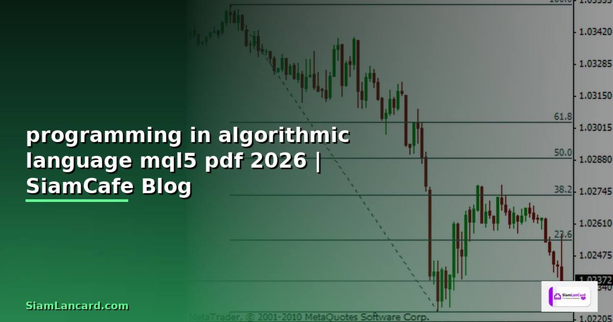 programming in algorithmic language mql5 pdf