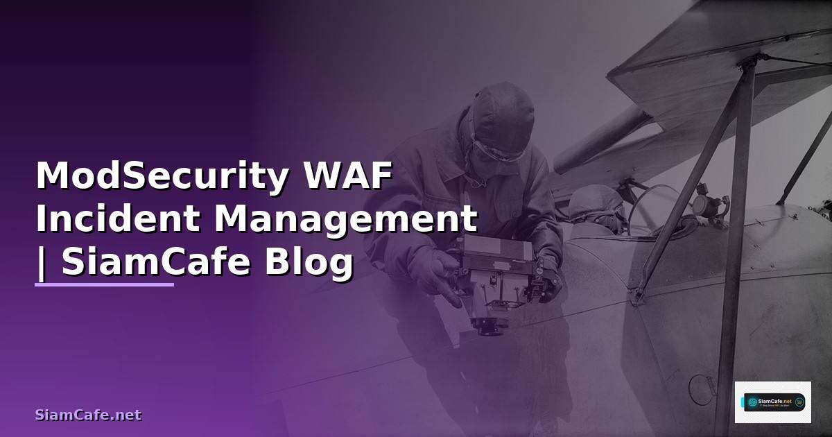 ModSecurity WAF Incident Management