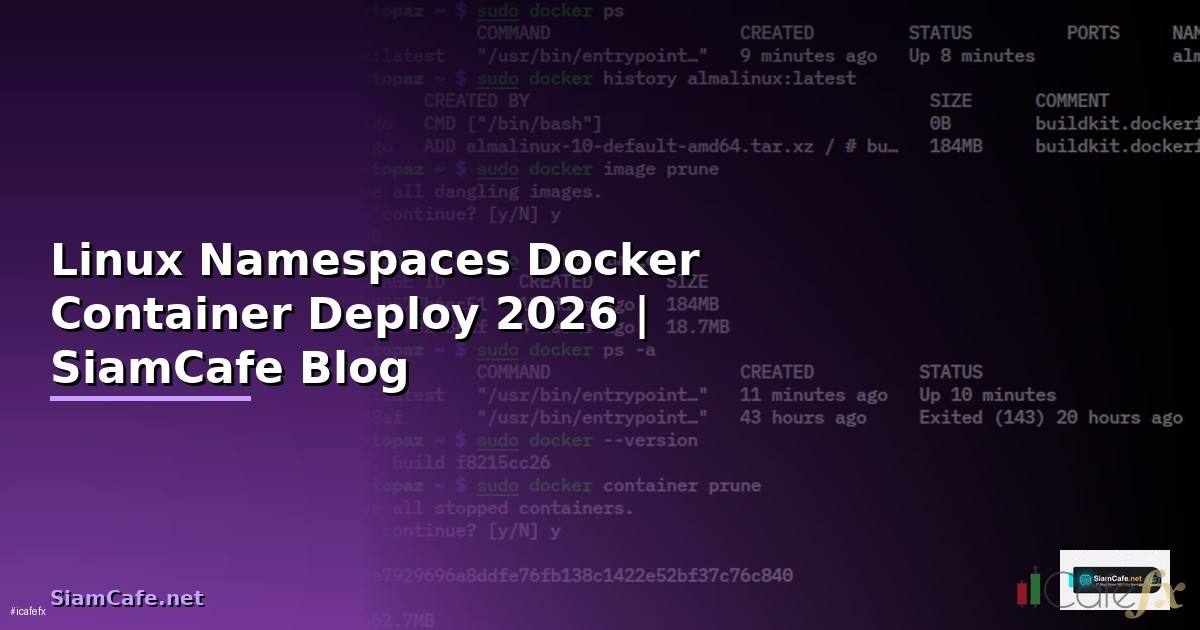 Linux Namespaces Docker Container Deploy — คู่มือฉบับสมบูรณ์ 2026