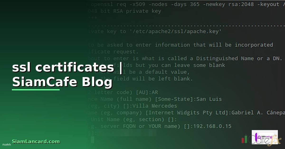 ssl certificates คือ