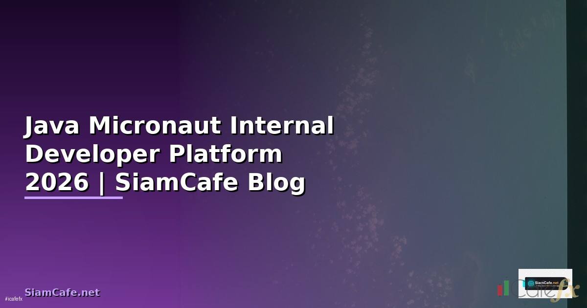 Java Micronaut Internal Developer Platform