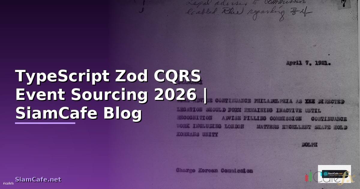 TypeScript Zod CQRS Event Sourcing
