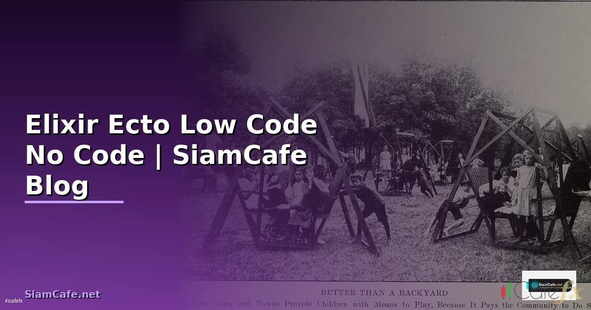Elixir Ecto Low Code No Code