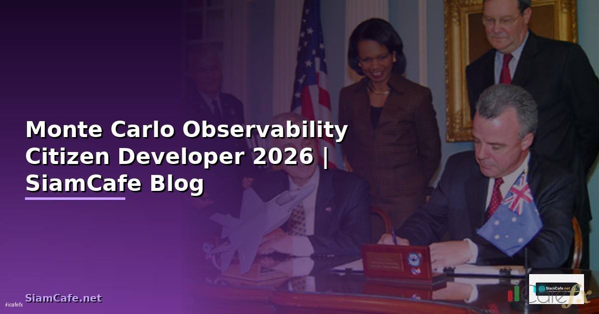 Monte Carlo Observability Citizen Developer —
