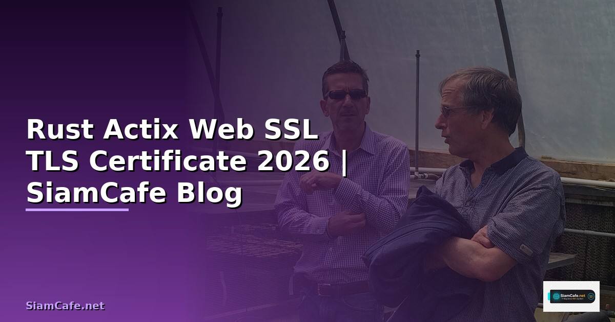 Rust Actix Web SSL TLS Certificate