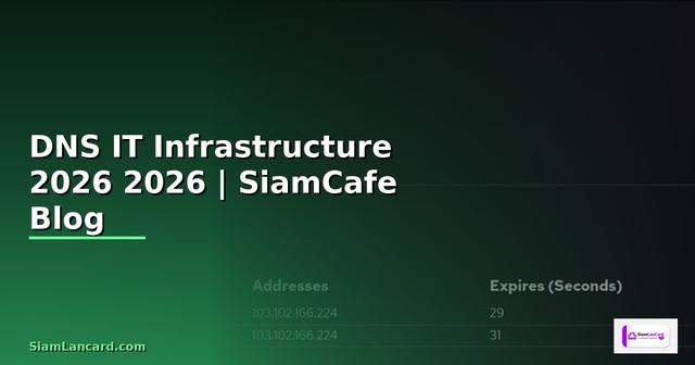 ช DNS คืออะไร — คู่มือ IT Infrastructure 2026