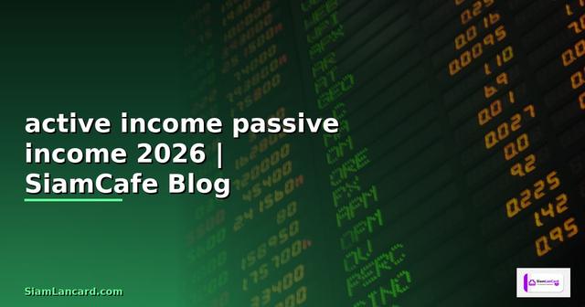 active income passive income
