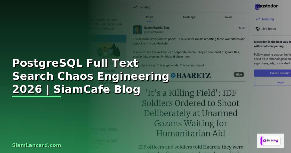 PostgreSQL Full Text Search Chaos Engineering