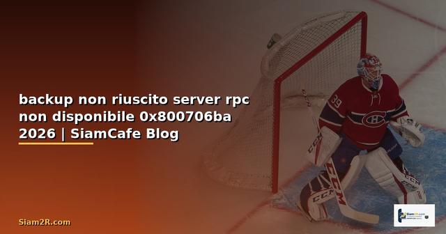 backup non riuscito server rpc non disponibile