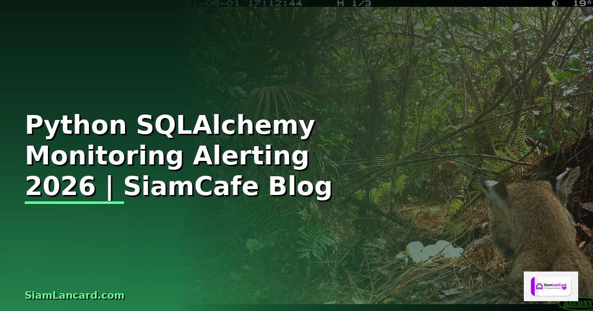 Python SQLAlchemy Monitoring และ Alerting