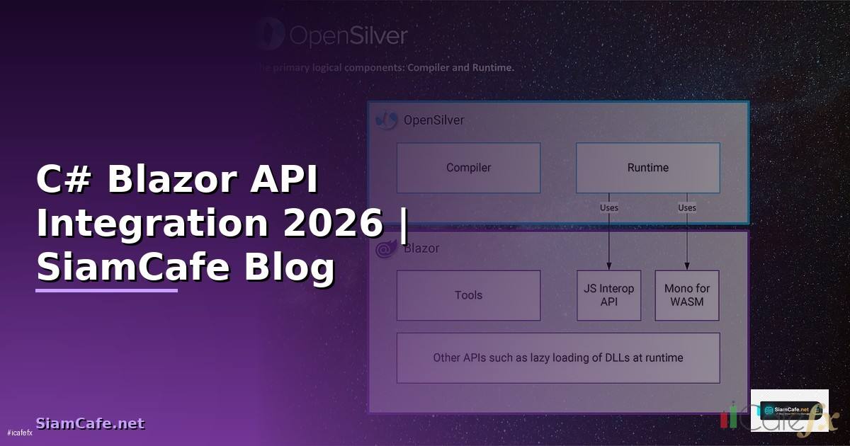 C# Blazor API Integration เชื่อมต่อระบบ