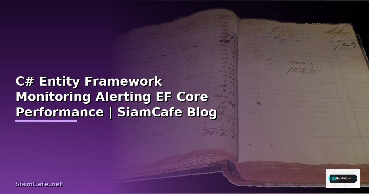 C# Entity Framework Monitoring และ Alerting ตดตาม EF Core Performance