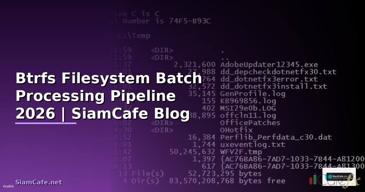Btrfs Filesystem Batch Processing Pipeline