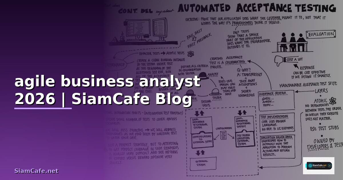 agile business analyst คือ