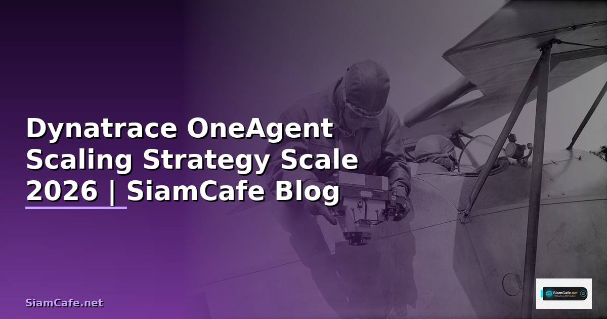 Dynatrace OneAgent Scaling Strategy วิธี Scale