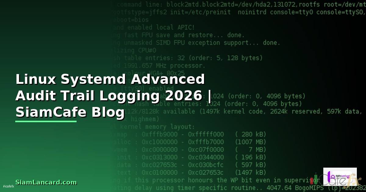 Linux Systemd Advanced Audit Trail Logging