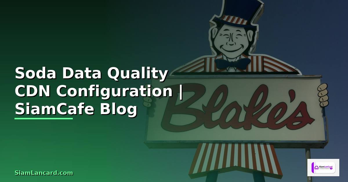 Soda Data Quality CDN Configuration