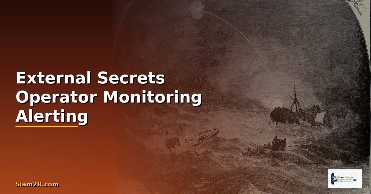 External Secrets Operator Monitoring และ Alerting