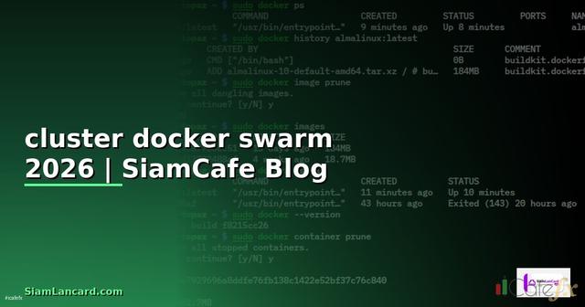 การสร้าง cluster docker swarm คือ