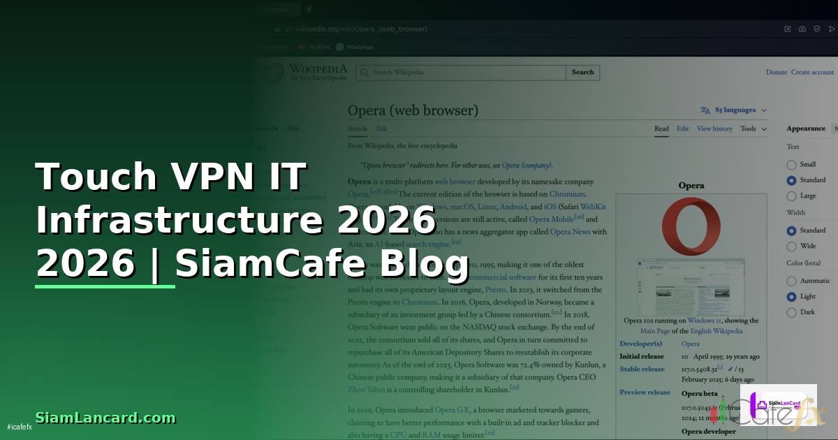 Touch VPN คืออะไร — คู่มือ IT Infrastructure 2026