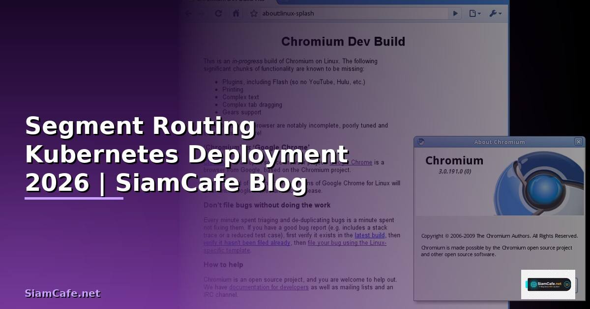 Segment Routing Kubernetes Deployment