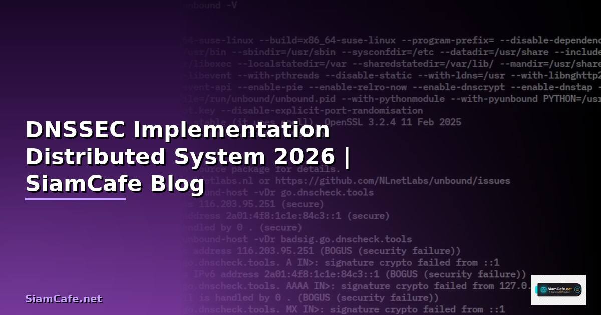 DNSSEC Implementation Distributed System — คู่มือฉบับสมบูรณ์ 2026