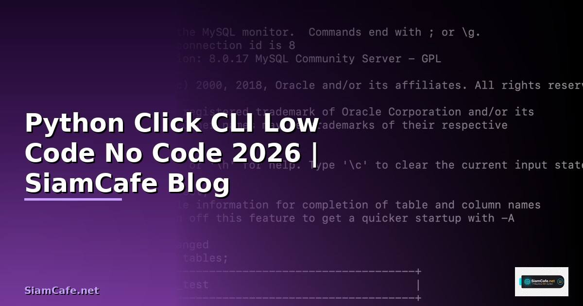 Python Click CLI Low Code No Code