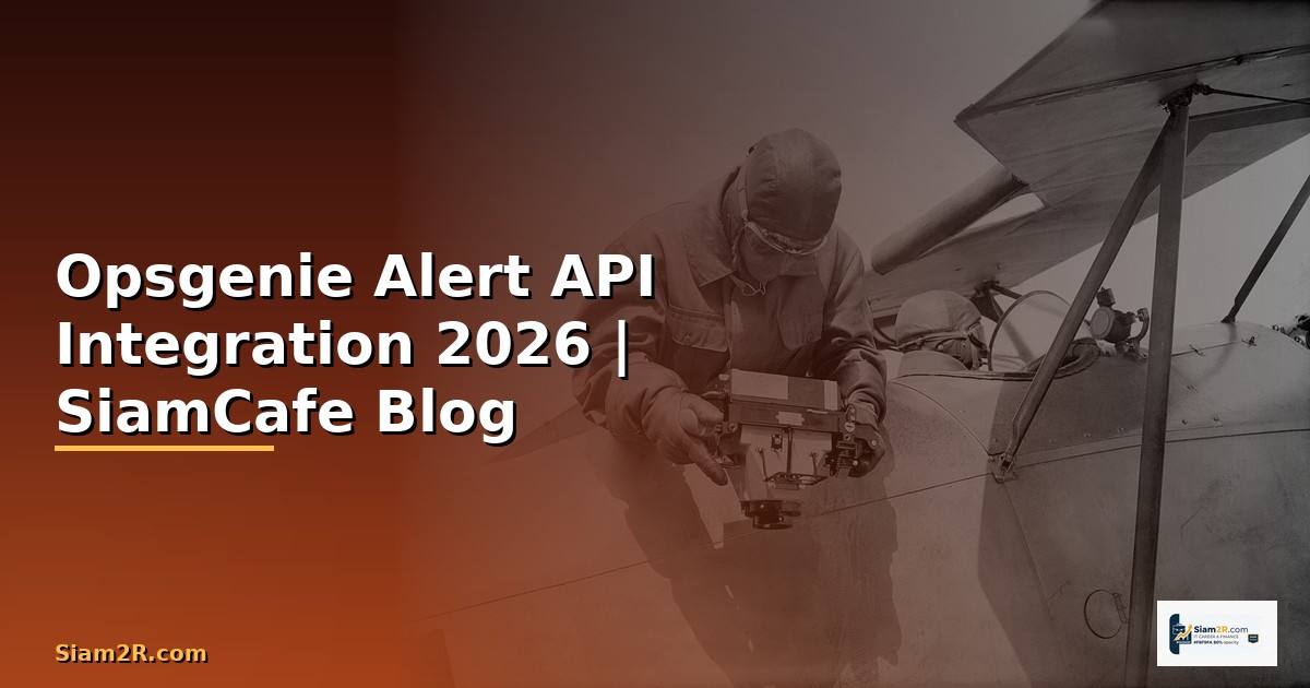 Opsgenie Alert API Integration เชื่อมต่อระบบ