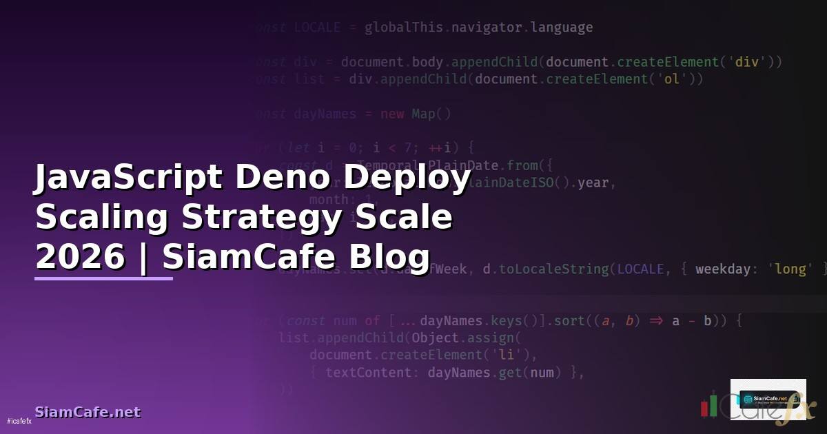 JavaScript Deno Deploy Scaling Strategy วิธี