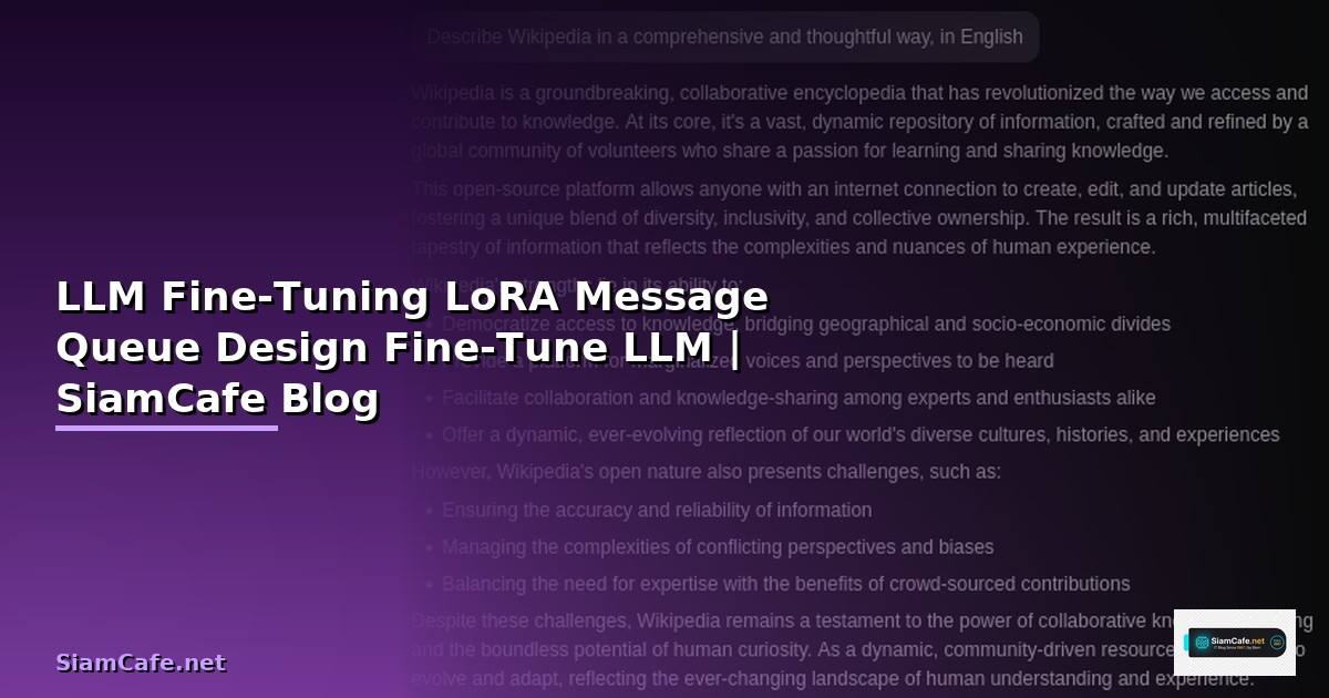 LLM Fine-Tuning LoRA Message Queue Design สร้างระบบ Fine-Tune LLM อัตโนมัติ
