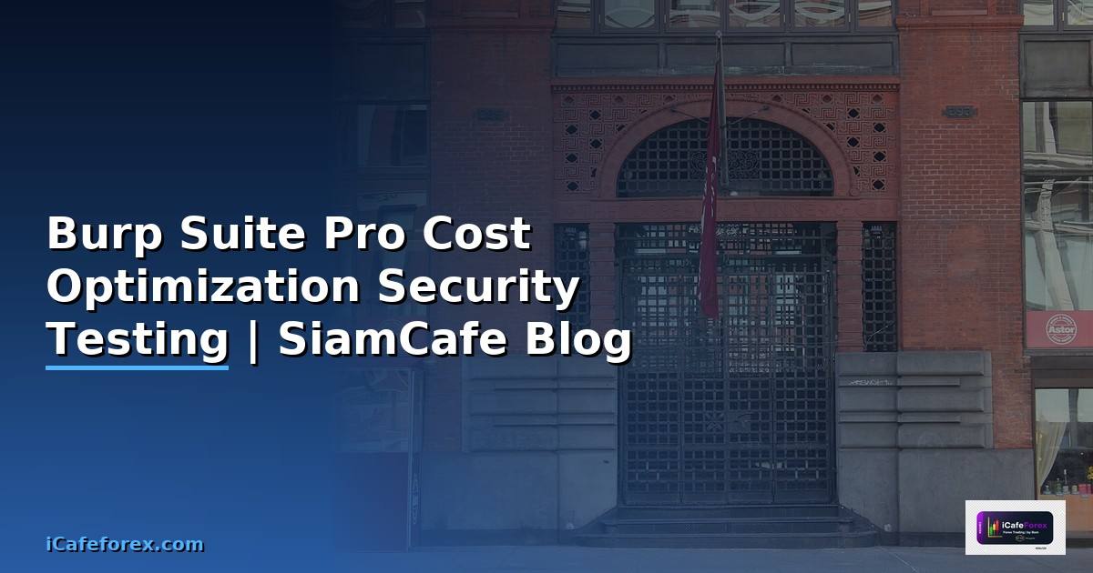 Burp Suite Pro Cost Optimization ลดค่าใช้จ่าย —