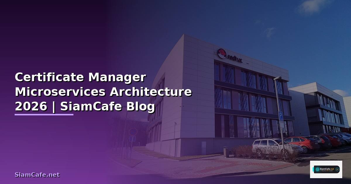 Certificate Manager Microservices Architecture