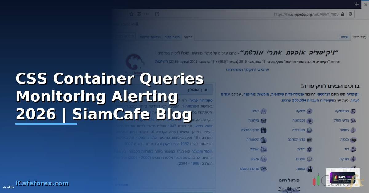 CSS Container Queries Monitoring และ Alerting — คู่มือฉบับสมบูรณ์ 2026
