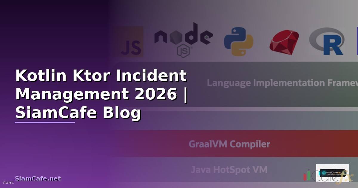 Kotlin Ktor Incident Management — คู่มือฉบับสมบูรณ์ 2026