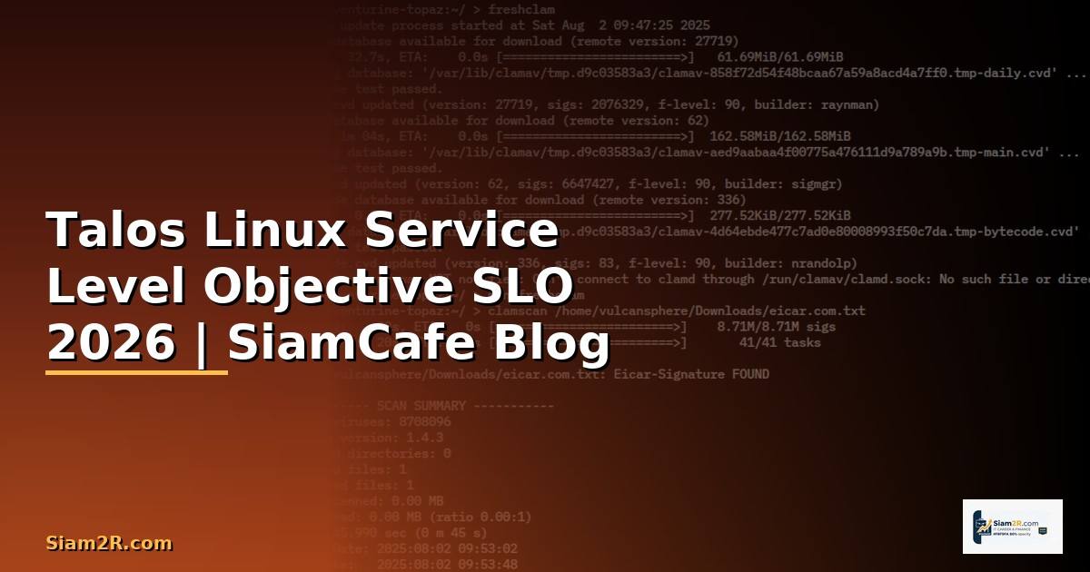 Talos Linux Service Level Objective SLO — คู่มือฉบับสมบูรณ์ 2026