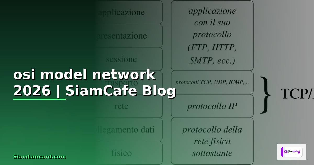 osi model network — ข้อมูลครบถ้วน 2026