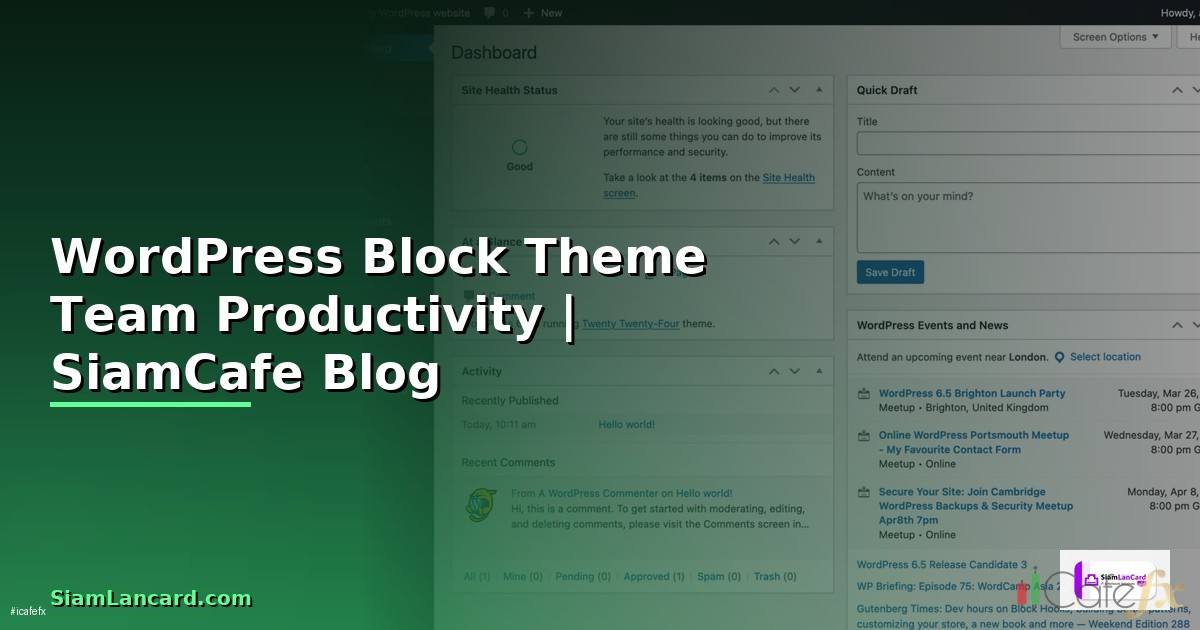 WordPress Block Theme Team Productivity