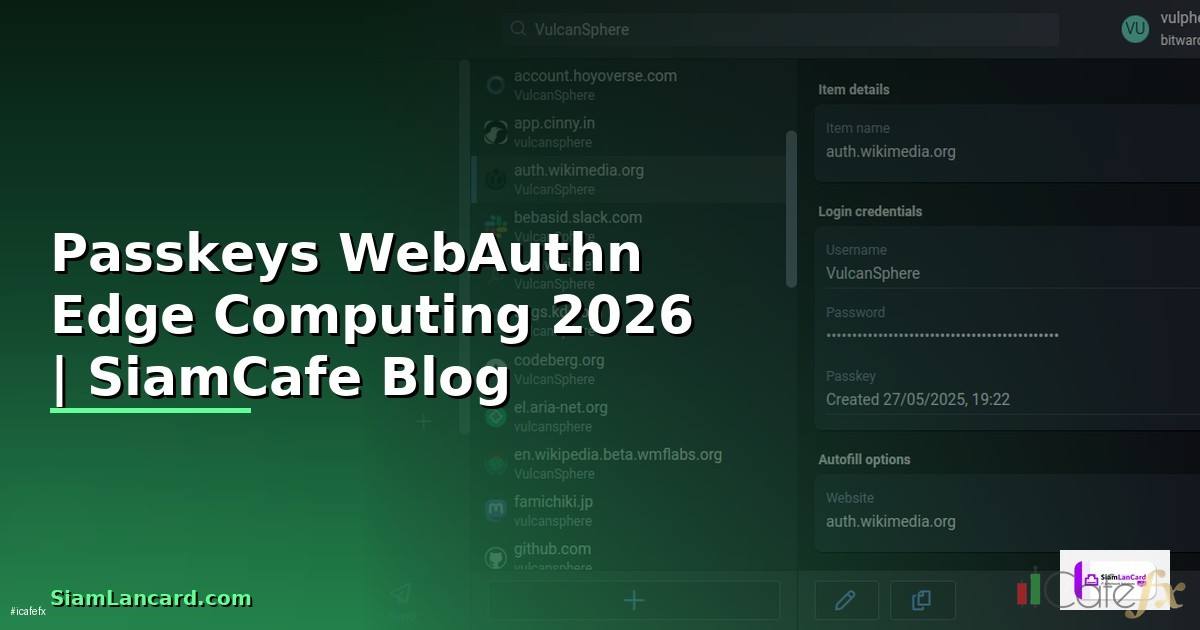 Passkeys WebAuthn Edge Computing
