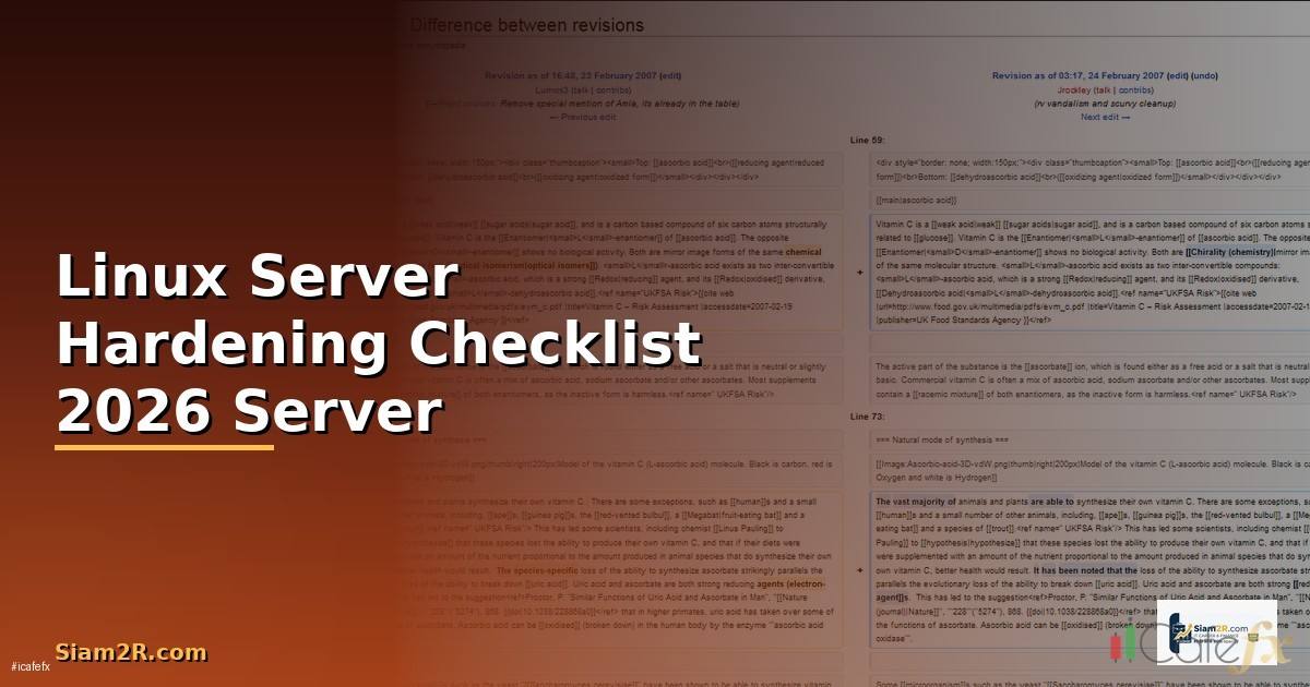 Linux Server Hardening Checklist 2026 ทำให้ Server ปลอดภัย