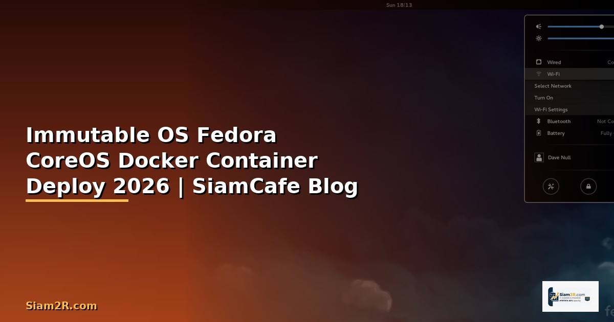 Immutable OS Fedora CoreOS Docker Container